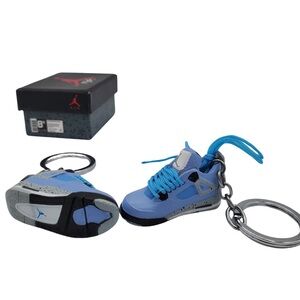 Jordan 4 Retro University Blue Keychain Set with box!